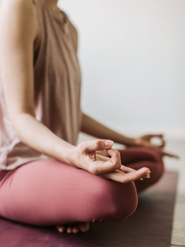 Collage showing elements of a balanced life: calm nature, mindful movement, and inner peace.